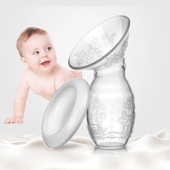 

Silicone Brest Pump Suction Massage Cup Anti-overflow Breastfeeding Manual Brest Milk Pump Collecting Massager