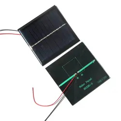 Buheshui поликристаллического Панели солнечные Малый Панели солнечные S 1 Вт 5.5 В с черный/красный Провода солнечных батарей w/кабель