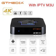 GTmedia G2 TV BOX Android 7.1 Smart TV Box 2GB 16GB Amlogic S905W Quad Core 2.4GHz WiFi Set top Box PK G1 GTC X96mini with IPTV