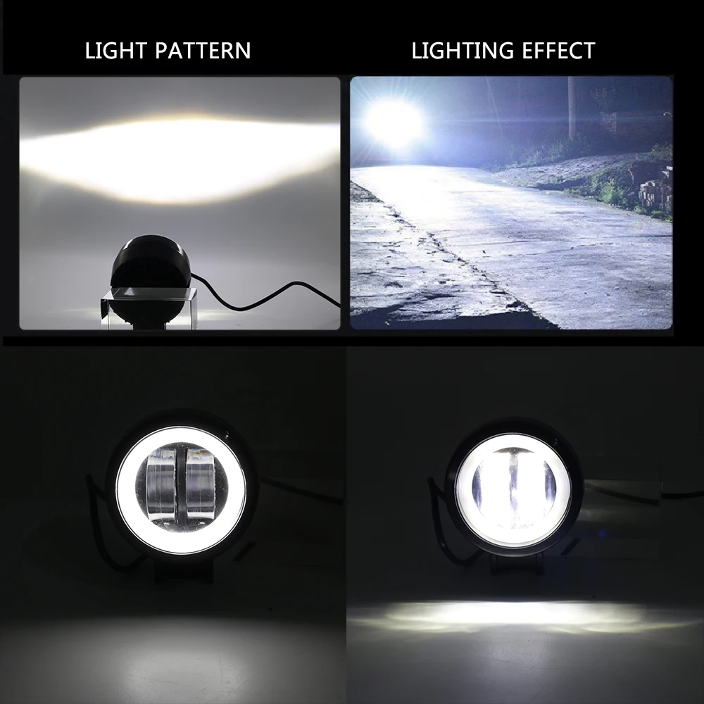 LED Fog Lamp Driving Daytime Off road Led Light Headlight 3'' 20W Motorcycle Halo Lamps for Jeep ATV 12V 24V SUV Worklight, work light,led light bar