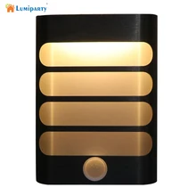 Lumiparty Rechargeable Night Light with Motion Sensor LED Wireless Wall Lamp Night Auto On/Off for Kid Hallway Pathway Staircas