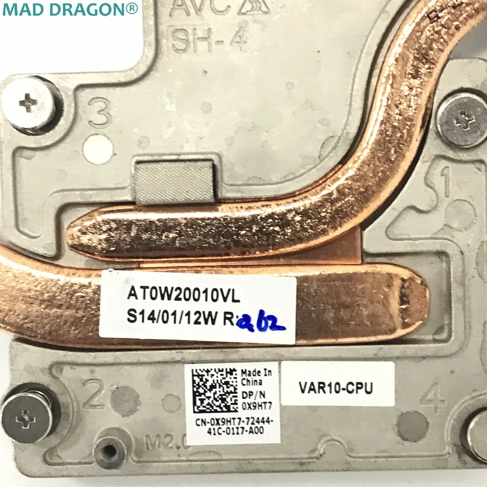 Ноутбук охлаждения для DELL PRECISION M6800 cpu охлаждения медной тепловой трубки X9HT7 0X9HT7