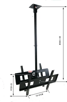 

30-65 inch Dual Screen LED LCD TV Ceiling Mount Free Lifting 90-130cm 360 Swivel Max. VESA 45*67CM Double TV Bracket Hanger