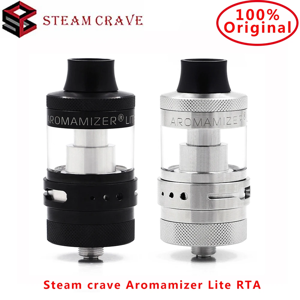 

Original Steam crave Aromamizer Lite RTA 3.5/4.5ml 23mm Tank 2 AFC airhole options For Restricted DL&MTL vs Aromamizer Plus RDTA