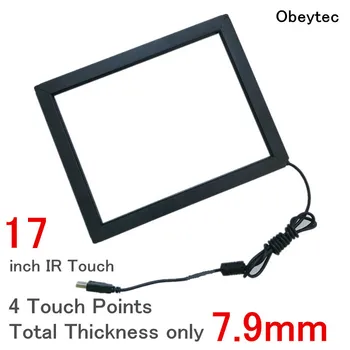 

Obeytec 17" Infrared Touch screen overlay, 4 touches, For ATM touch Screen, Monitor Touch Screen, Driver Free, Narrow Boarder