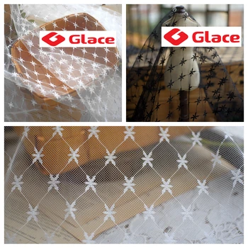 

GLace 5yards/lot Thin section soft perspective non-elastic bud silk screen fabric wide 1.5m DIY handmade accessories TX130