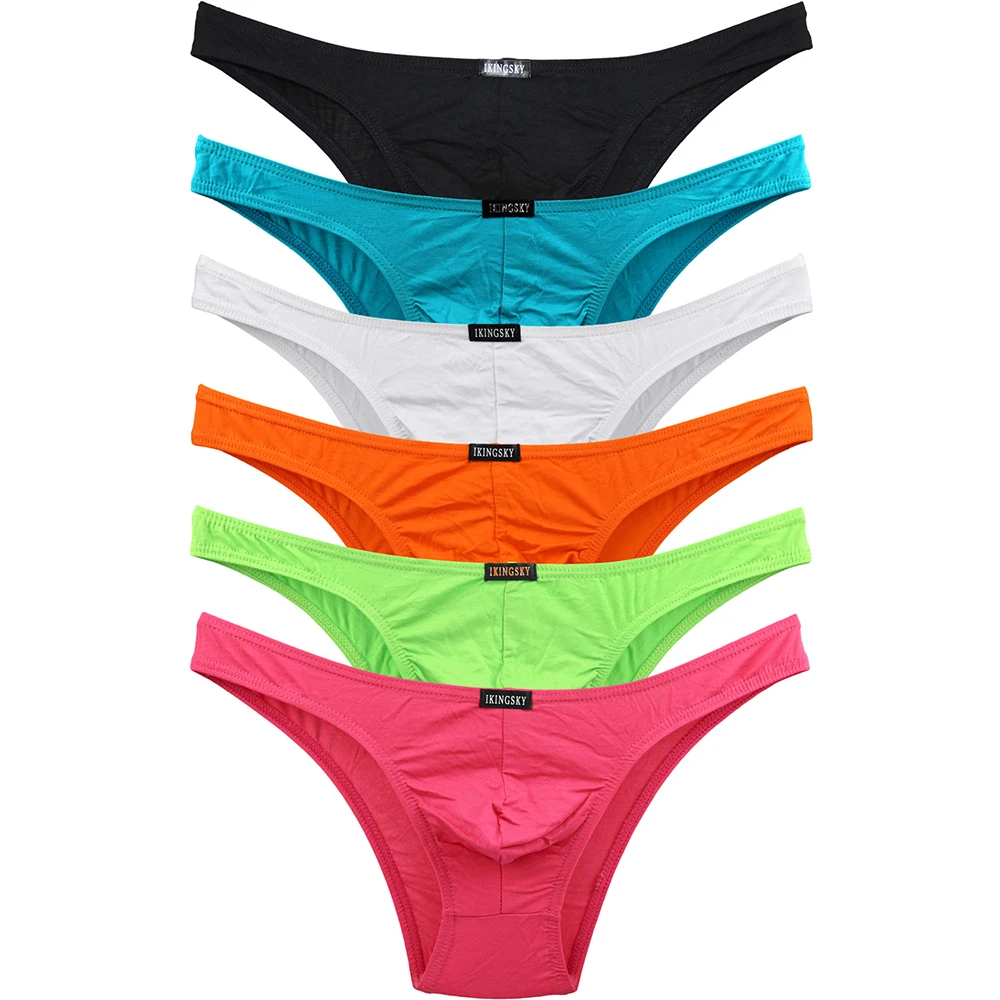 

iKingsky Men's Soft Low Rise Bikini Underwear Sexy Mid Coverage Back Briefs