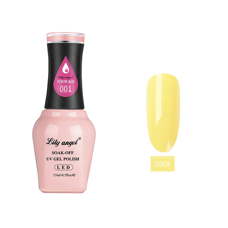 Lily Angel УФ-гель для ногтей 15 мл Nude Soak Off отполированный Гель-лак Декоративный Лак для ногтей 140 Цветов 73-108 - Цвет: 80