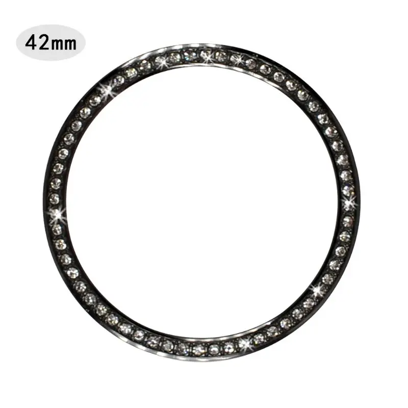 Anti Scratch Diamond Bezel Ring Adhesive Cover Replacement for Samsung Galaxy Watch 42MM/46MM/Gear S3 Frontier and Classic Smart - Цвет: Черный