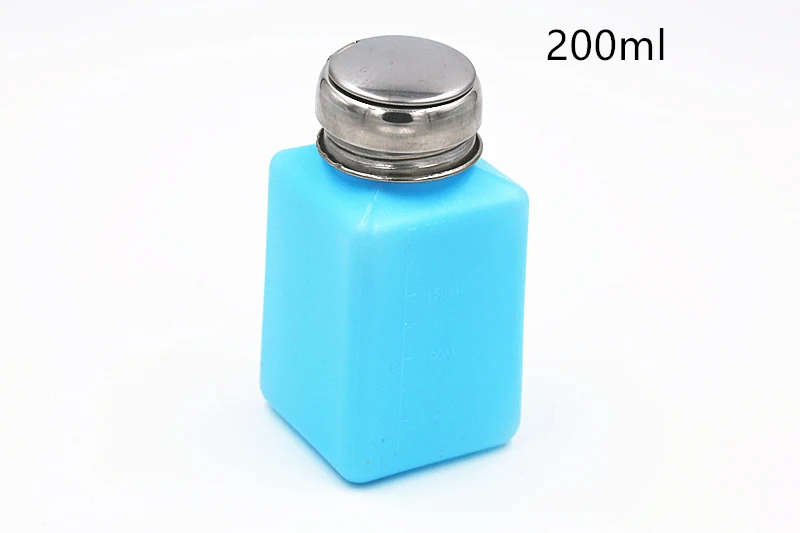 

SZBFT 200ml blue Alcohol plastic soldering flux Bottle fit for medical & industry Pumping Dispenser Cleaner Bottle container