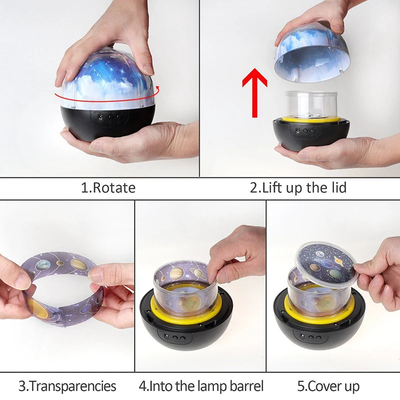 Novelty Luminous Toys Romantic Starry Sky LED Night Light Projector Battery USB Night Light Creative Birthday Toys For Children