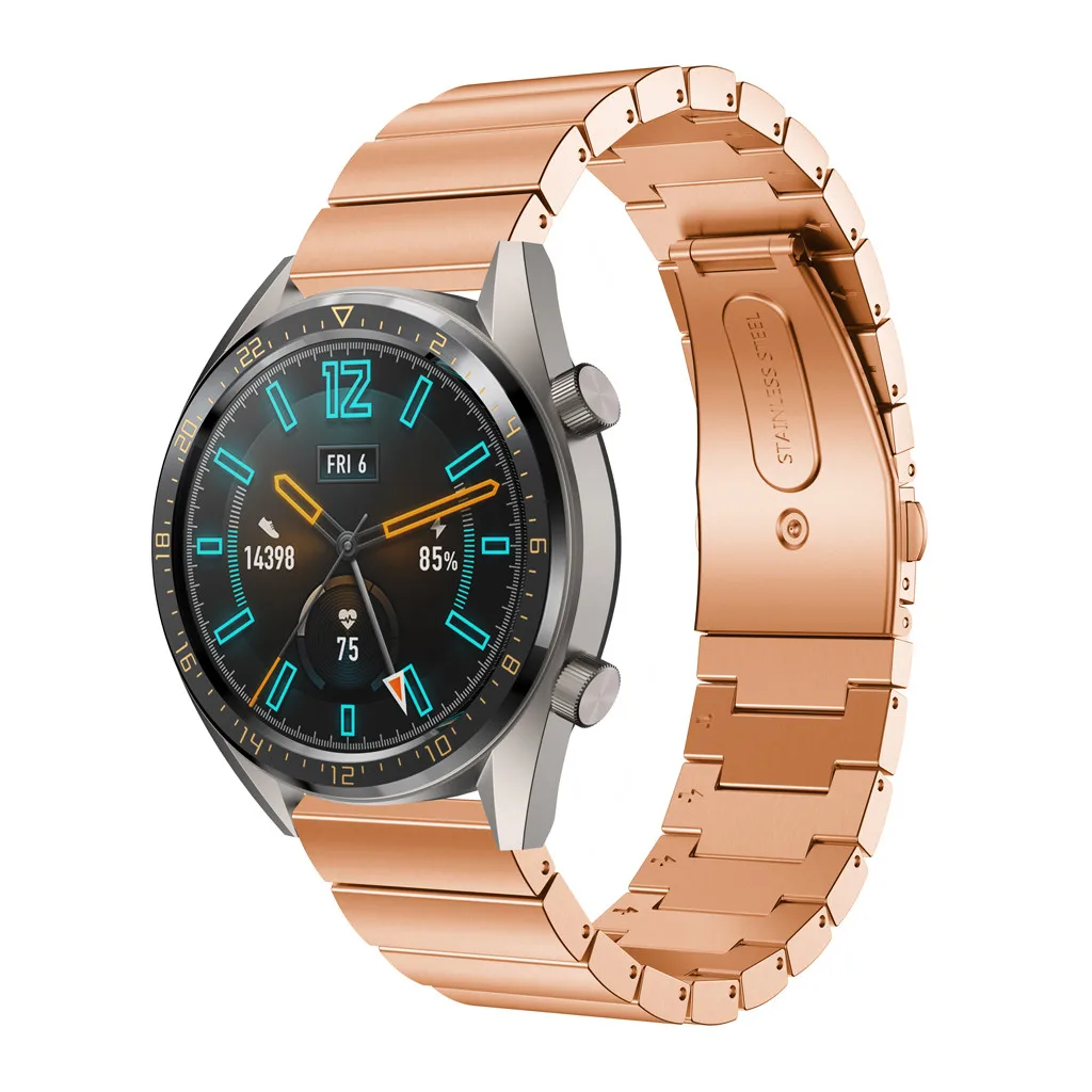 170 мм ремешок из нержавеющей стали браслет Замена для huawei Watch GT Роскошные браслеты в золотистом цвете браслет# H20