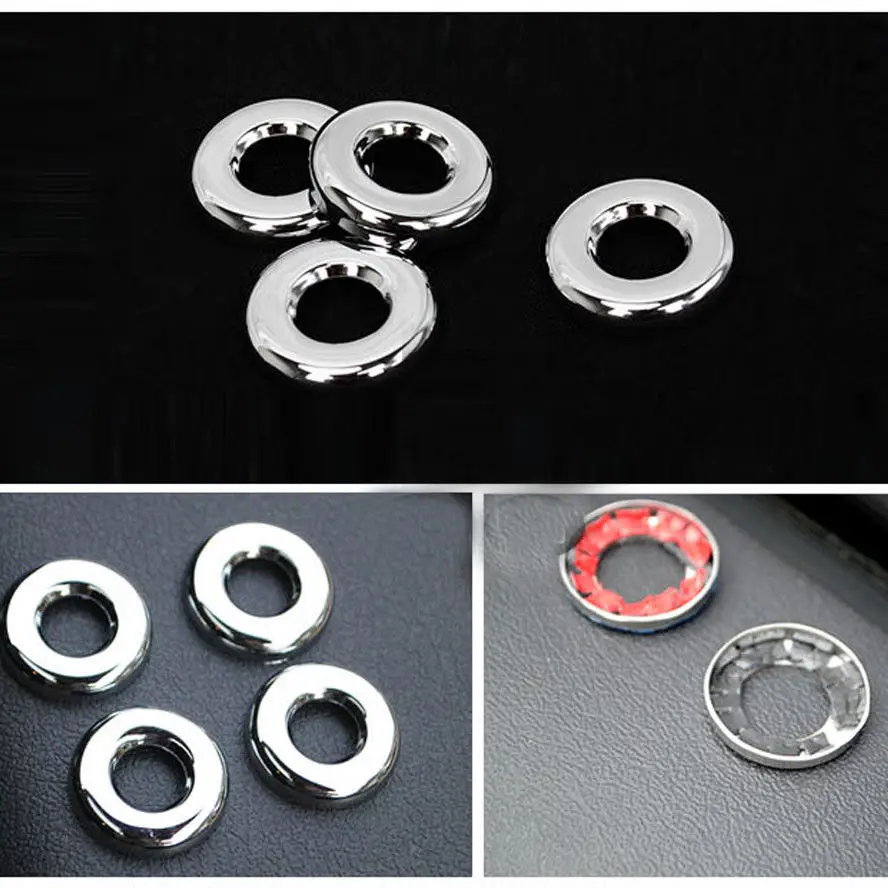 4pcs Chrome Door Lock Pin Pins knob Cover Trim fit for Jeep Patriot