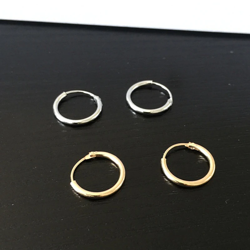 1 пара модные простые металлический круг серьги обруча для Для женщин/Для мужчин ухо подарок аксессуары и украшения