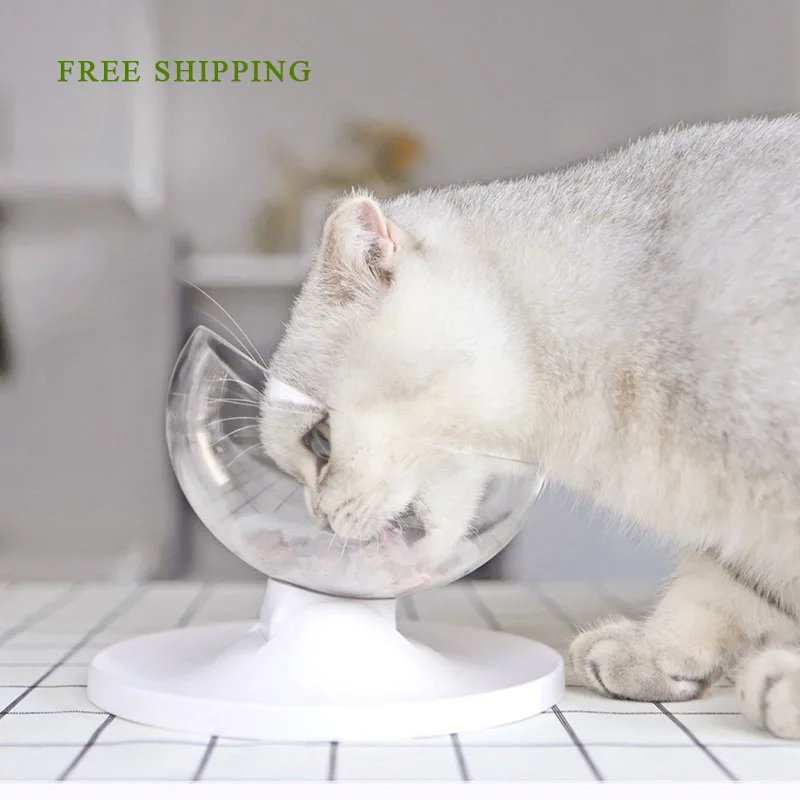 

Adjustable Pet Cat Bowl Feeders Multi-Angles Cat Snacks bowl with Anti-slide Rubber Foot Mat