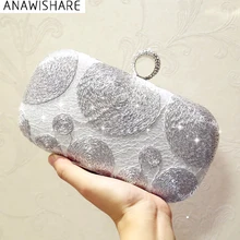 Anawishare сумки через плечо для Для женщин Ежедневные клатчи женские вечерние сумки Вечерние Банкетный кристалл кошелек Свадебные дизайнерские сумки из натуральной кожи