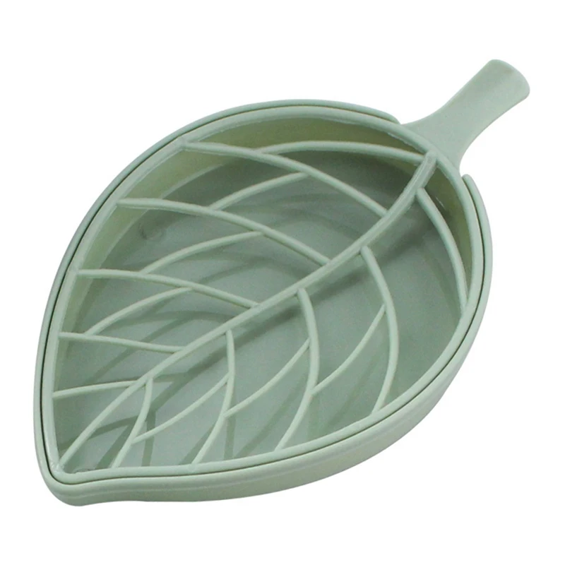 Новейшие креативные двухслойные сливная тарелка для мыла противоскользящие листья в форме аксессуары для ванной комнаты