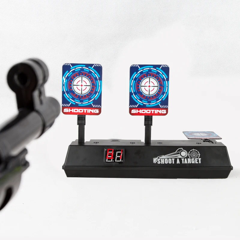 Для DIY Высокая точность забивание Авто Сброс электрическая мишень для игрушечного пистолета бластер пистолет части игрушки Прямая - Цвет: type 1