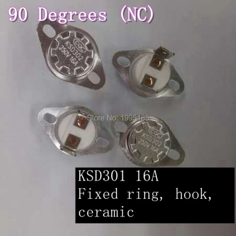 10pcs/large Power Temperature Control Switch Ksd301/ksd302 90 Degree
