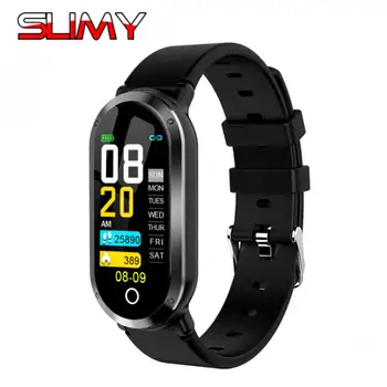 

Slimy T1 Smart Wristband Woman Men Heart Rate Blood Pressure Monitor Fitness Smart Bracelet Band Pedometer for IOS Android Phone