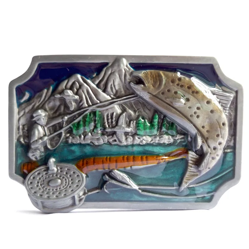 www.semashow.com : Buy Hot Sale Western Fish Belt Buckle For Mens Buckle Suitable For 4cm Width ...