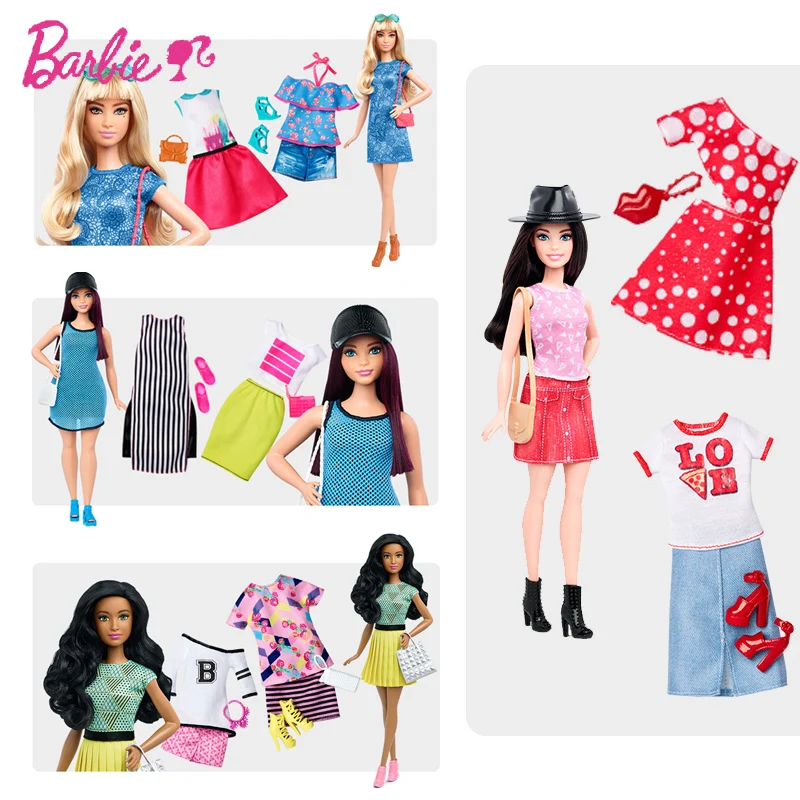 

Original Barbie Doll Princess Fashion Dress Shoes Change Clothes Barbie Accessories Kid Christmas Toy Gift For Girl DTD96