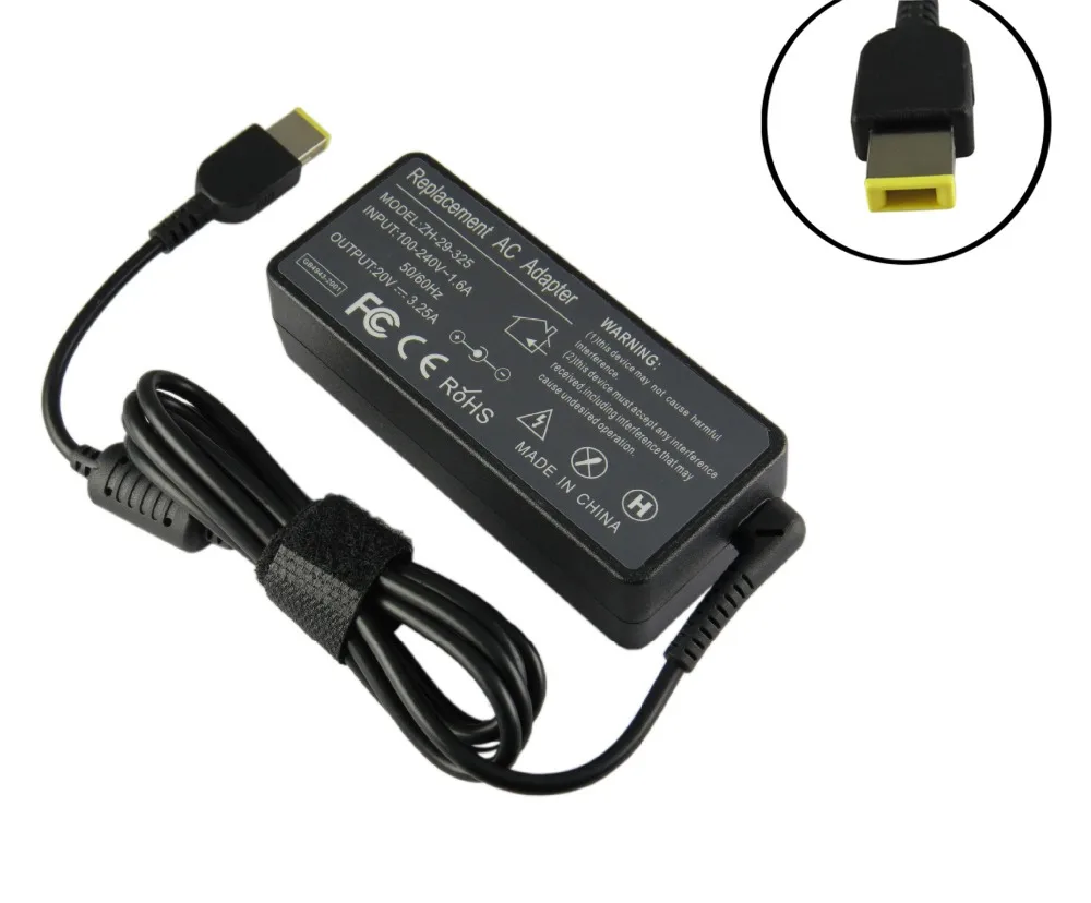 20V 3.25A 65W AC адаптер питания настенное зарядное устройство для Lenovo Thinkpad X1 Carbon G400 G500