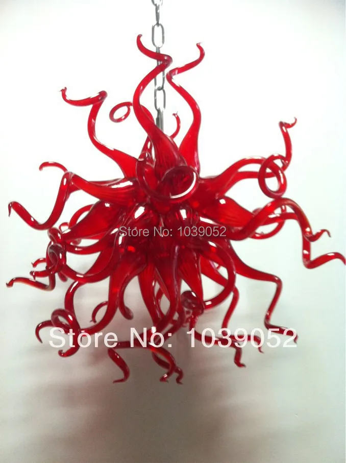 

Mini Dining Room Red Modern Murano Glass Crystal Drops For Chandelier