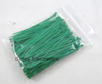 

200 PCS 4" inch green Cable Wire Zip Ties Self Locking Nylon Cable tie
