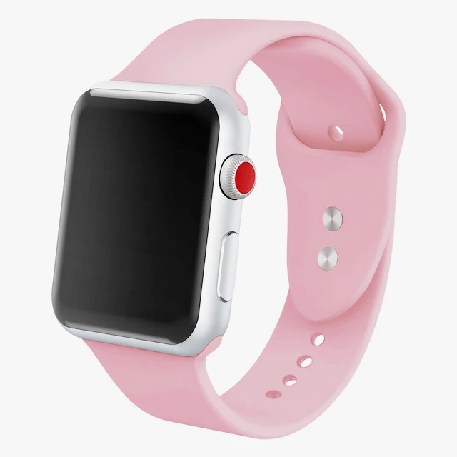 NO.16.Light-Pink Силиконовый ремешок для наручных часов Apple Watch, 42 мм, 38 мм, Версия 44 мм 40 мм резиновый браслет для наручных часов Черные полуботинки со шнуровкой и ремешком наручных часов Iwatch серии 4/3/2/1 браслет - Цвет ремешка: NO.16.Light-Pink