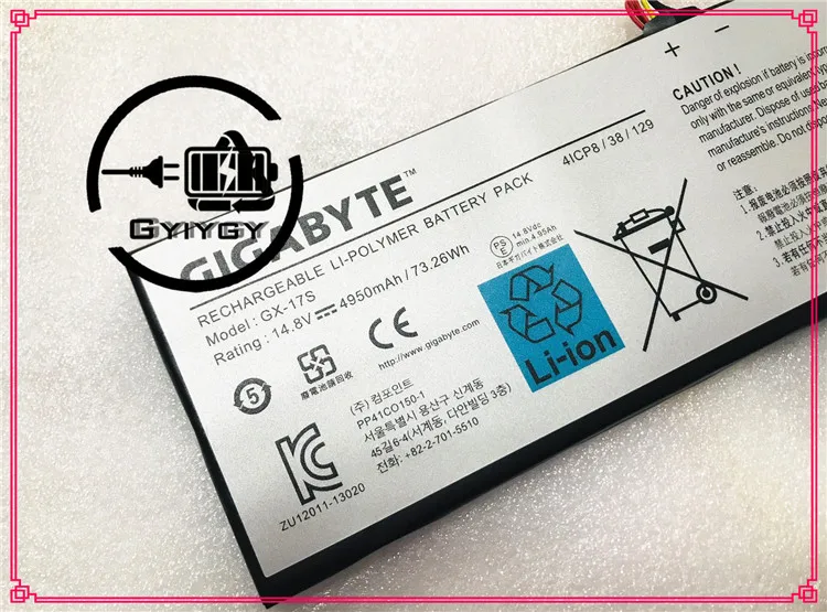 14 8 V 73.26wh 4950mAh GX 17S новый оригинальный Аккумулятор для ноутбука GIGABYTE AORUS X3 PLUS V3 X7 v2 Plus