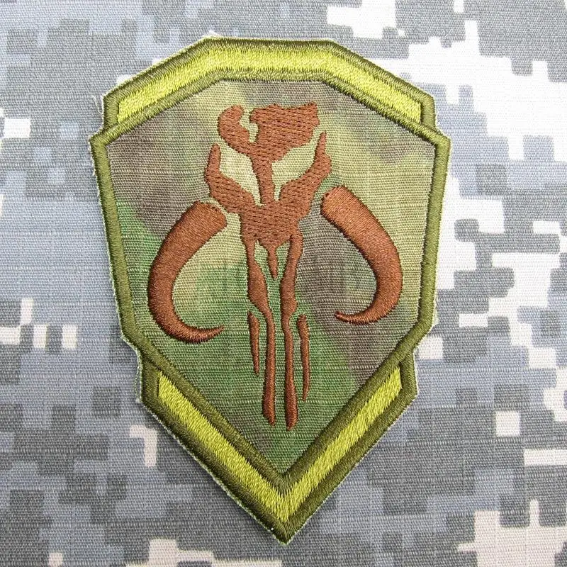 

A-TACS FG Boba Fett Mandalorian Bantha Skull BOUNTY HUNTER Embroidery patch B3389