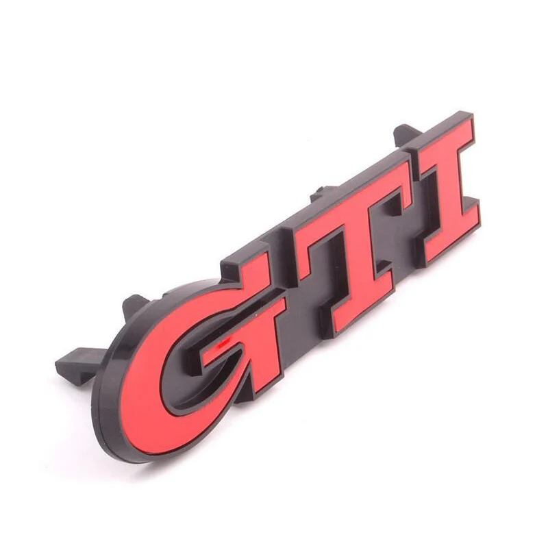 3D GTI TRUNK BADGE EMBLEM RED CHROME