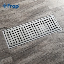 Frap простой сетки трап 30*11 Нержавеющая сталь большой поток слив квадратный водосток для душа отходов Решетка с ситечком для волос Y38092