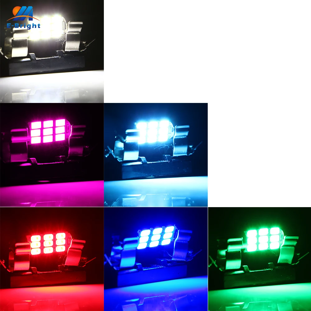 50 шт. CAN-шина, плафон ошибок светодиодный C5W 5630 9 SMD 9 светодиодный canbus неполярный авто Купол Чтение Подсветка салона, смешанные цвета