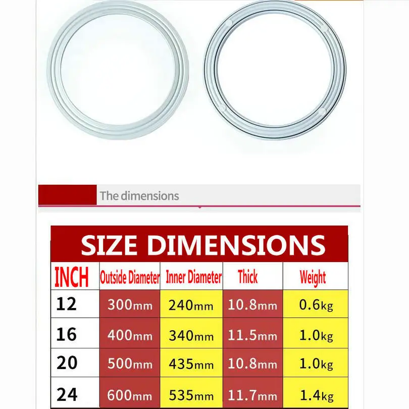 HQ WW16 NEW 16INCH/40CM OD Cold Rolled Steel Lazy Susan Turntable Swivel Plate for WOOD TABLE ONLY with Stable Horse Iron Acces