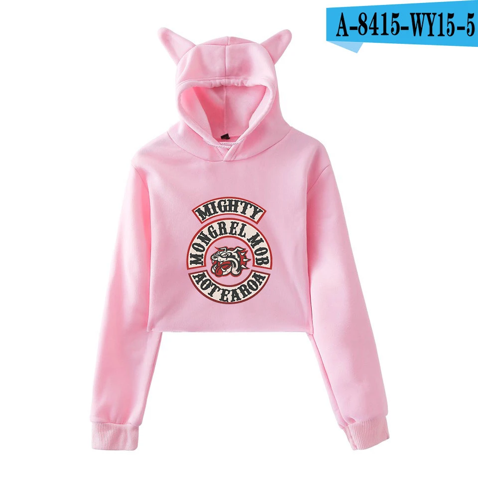 Mongrel Mob Cat Ear Hoodie Sweatshirt Sexy Girl Fashion Popular New European Style Harajuku 2018 NEW Sweatshirt oversized hoodie Hoodies & Sweatshirts