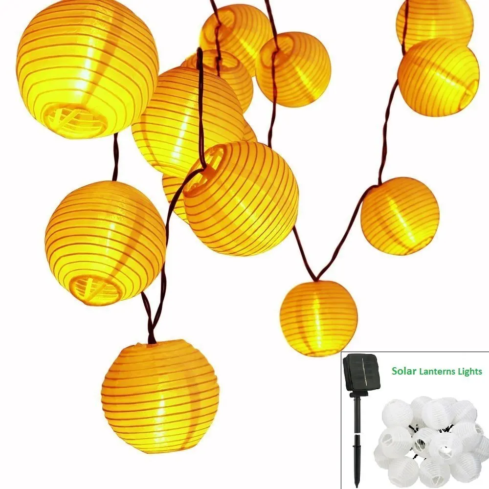 Solar String Lights Lantern Ball 20/30 LED Outdoor Lighting Strip Fairy Light Garden Decorative Lamp for Party Holiday | Лампы и