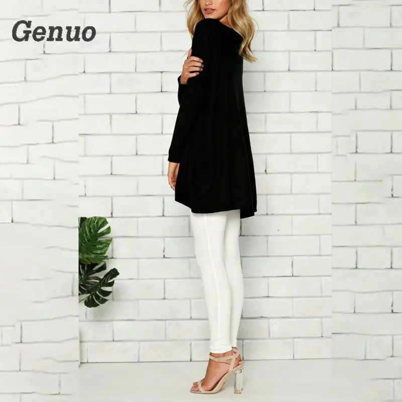 Genuo Autumn Winter Sweaters Women Fashion Long Sleeve Knitted Top Loose Casual Blouse Shirts Women Tops Sweater