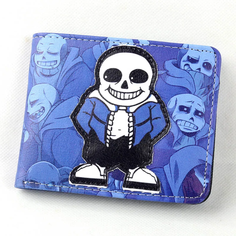 Игр кошельки Undertale Sans рисунок Bi-fold денег кошелек Искусственная кожа бумажник - Цвет: Sans-06