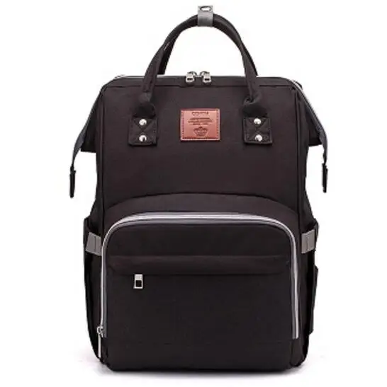 Новая многофункциональная посылка для матери и ребенка, модная сумка для мамы, рюкзак для подгузников через плечо - Цвет: Черный