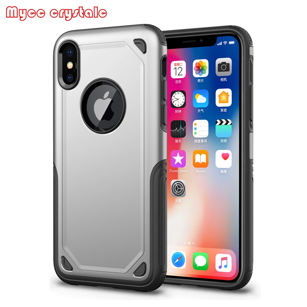 Luxury Durable Armor Hard Shockproof Hybrid Case For iPhone X 7 8 6 6s Plus XR XS Max Silicone Phone Back Cover | Мобильные телефоны