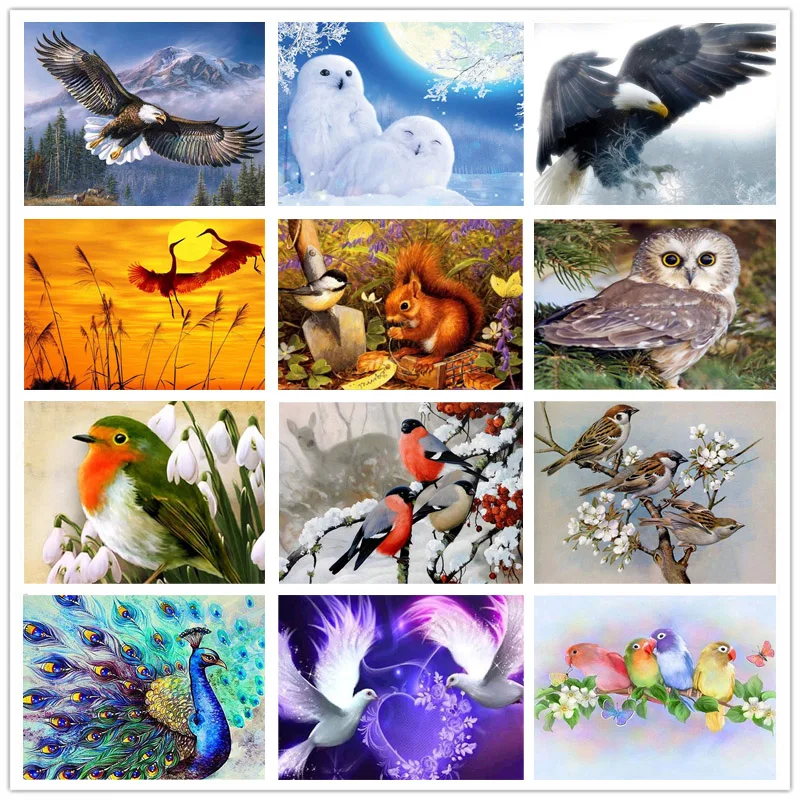 

Diamond Painting 5d Birds Broderie Diamond Animal Diamond Cross Stitch Picture Of Resin American Style Home decoration painting
