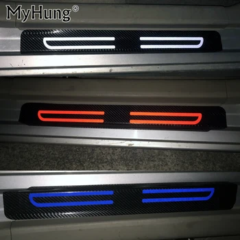 

Carbon Fiber Reflective Car Door Sill For Bmw E38 E39 E46 E46/C E53 E63 F03 E72 E82 E99 F04 F10 F25 E64 E70 F02 Car-Styling 4Pcs