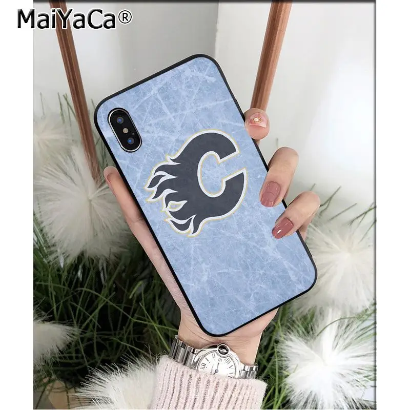 MaiYaCa Calgary Flames ТПУ Мягкие аксессуары для телефонов чехол для телефона для Apple iPhone 8 7 6 6S Plus X XS MAX 5 5S SE XR Чехол для мобильного телефона s - Цвет: A4