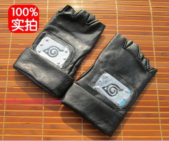 

Naruto ninja cosplay konoha emblem Kakashi sensei cosplay glove black CS05