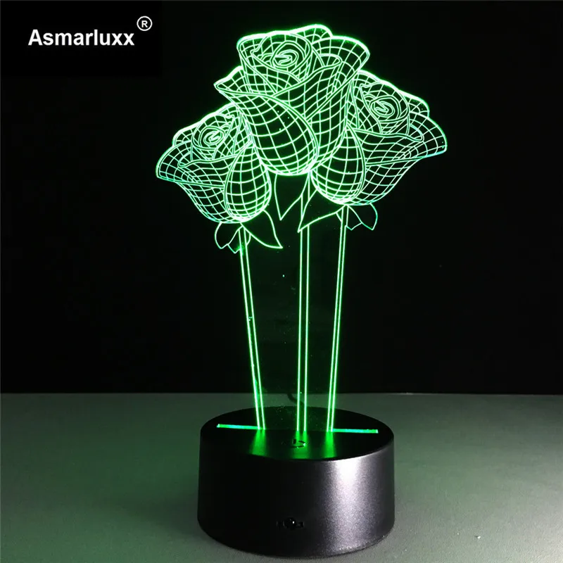 Asmarluxx rose 3d led lamp0007