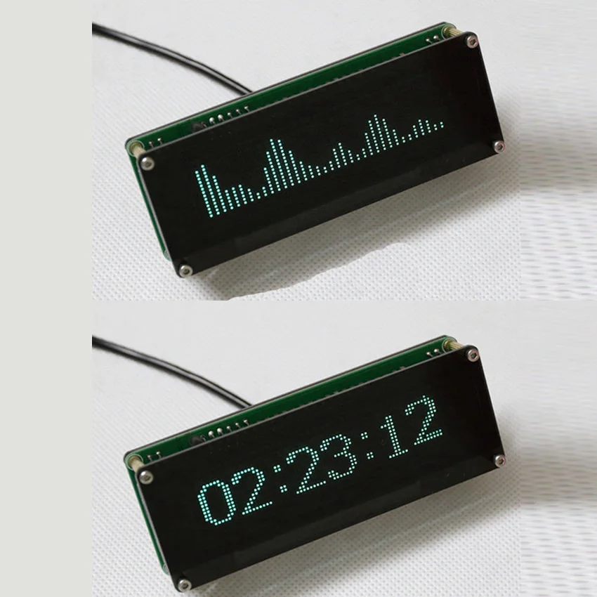 VFD Музыка Аудио pectrum стерео индикатор уровня VU метр дисплей экран точные часы усилитель+ пульт дистанционного управления