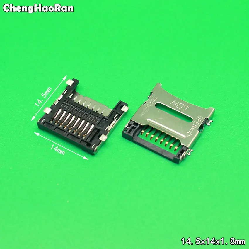 

ChengHaoRan 2pcs Micro SIM Card Socket Flip Reader Holder Tray Slot Connector for Phone