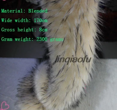 

Super long hair imitation raccoon fur shawl clothing shoes boots neckline plush fabric